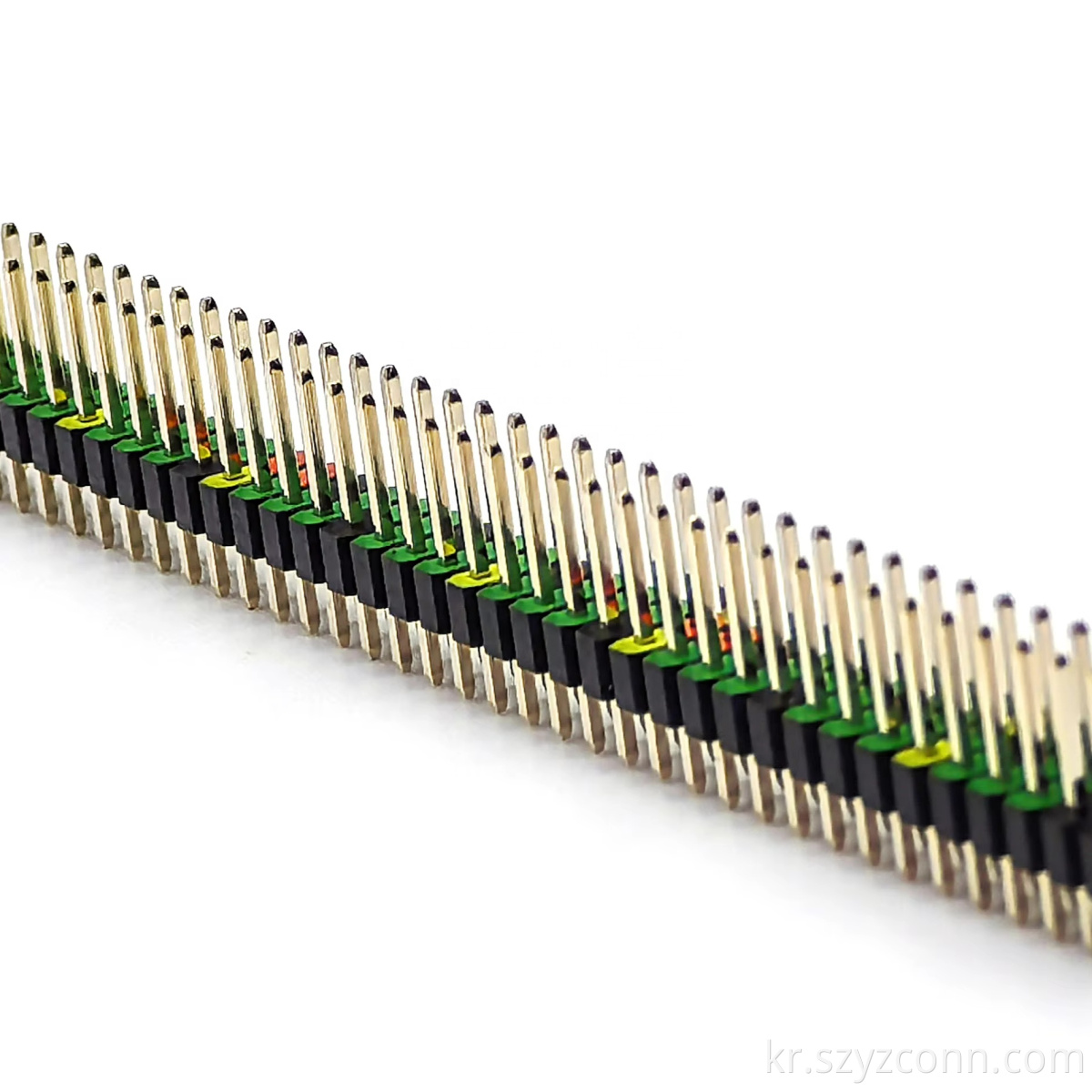 2.54mm 피치 컬러 핀 헤더 커넥터 이중 행 직선 SQ0.64mm H:2.5mm 2*40P 2.54mm Pitch Colored Pin Header Connector Dual Row Straight SQ0.64mm H:2.5mm 2*40P